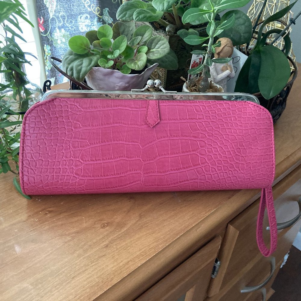 Hot Pink Wristlet Clutch Handbag